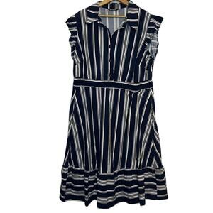 BloomChic Navy and White Striped Mini Dress